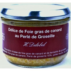 Foie Gras de Canard au Perlé de Groseille 180grs